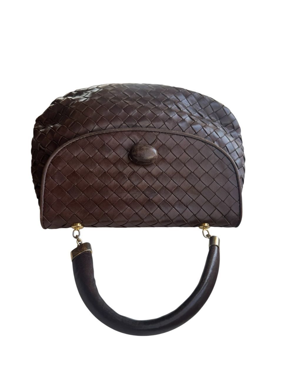 Bottega Veneta Brown Intreciatto Top Handle Vintage Mini Jodie Bag Auth - Picture 3 of 14